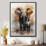 Elephant Gentle Giants Elephants II - Animals Canvas Wall Art