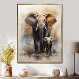 Elephant Gentle Giants Elephants II - Animals Canvas Wall Art