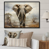 Elephant Graceful Elephant - Elephant Canvas Wall Art