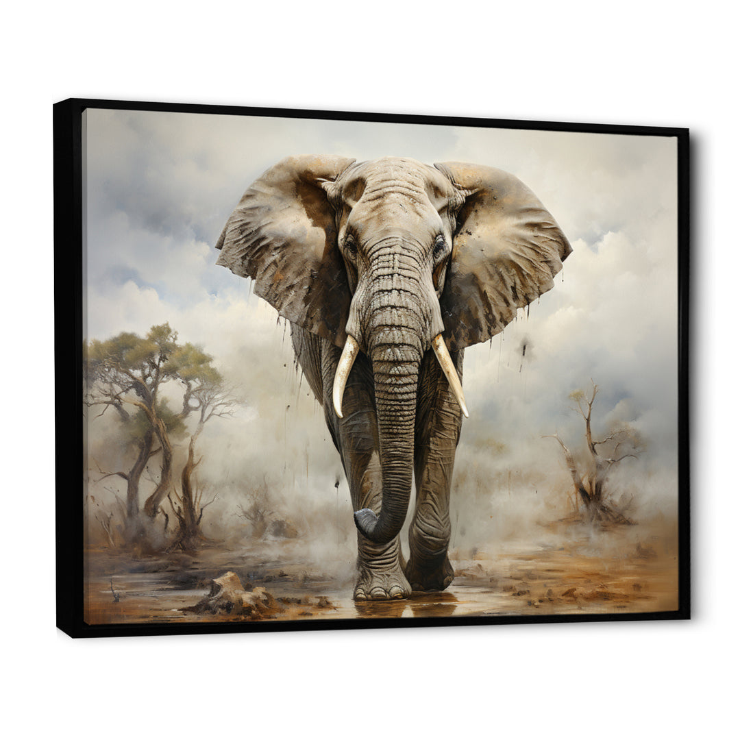 Elephant Graceful Elephant - Elephant Canvas Wall Art