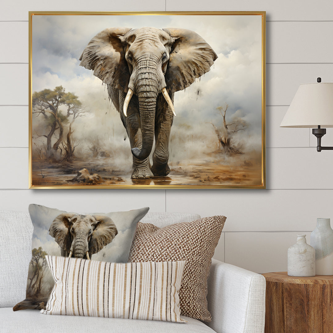 Elephant Graceful Elephant - Elephant Canvas Wall Art