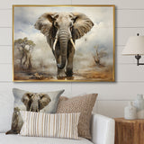 Elephant Graceful Elephant - Elephant Canvas Wall Art