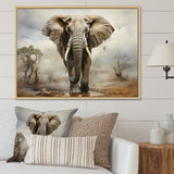 Elephant Graceful Elephant - Elephant Canvas Wall Art