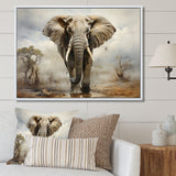 Elephant Graceful Elephant - Elephant Canvas Wall Art