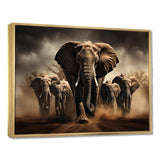 Elephant Harmony In Monochrome III - Animals Canvas Wall Art