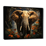 Elephant Jungle Royalty - Elephant Canvas Wall Art