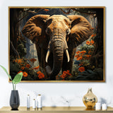 Elephant Jungle Royalty - Elephant Canvas Wall Art