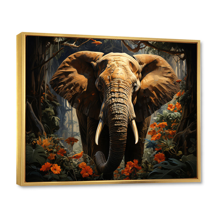 Elephant Jungle Royalty - Elephant Canvas Wall Art