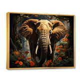 Elephant Jungle Royalty - Elephant Canvas Wall Art
