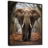 Elephant Portrait Vibrant - Gray Elephant Wall Art