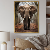 Elephant Portrait Vibrant - Gray Elephant Wall Art