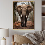 Elephant Portrait Vibrant - Gray Elephant Wall Art