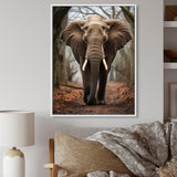 Elephant Portrait Vibrant - Gray Elephant Wall Art