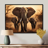 Elephant Shadows Of Serenity I - Animals Canvas Wall Art