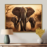 Elephant Shadows Of Serenity I - Animals Canvas Wall Art