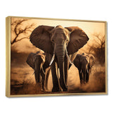 Elephant Shadows Of Serenity I - Animals Canvas Wall Art