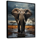Elephant Tales From Afar - Elephant Large Canvas Wall Art