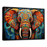 Elephant Tribal Majesty - Animals Canvas Wall Art