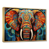 Elephant Tribal Majesty - Animals Canvas Wall Art