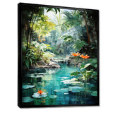 Emerald Oasis A Lush Green Landscape - Landscapes Canvas Wall Art