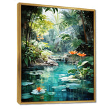 Emerald Oasis A Lush Green Landscape - Landscapes Canvas Wall Art