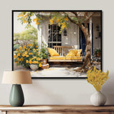 Farmhouse Yellow Country Comfort III - Landscapes Canvas Wall Art