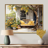 Farmhouse Yellow Country Comfort III - Landscapes Canvas Wall Art