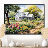 Farmhouse Frontyard Oasis I - Landscapes Canvas Wall Art