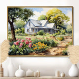 Farmhouse Frontyard Oasis I - Landscapes Canvas Wall Art