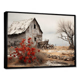 Red Farmhouse Rustic Elegance I - Landscapes Canvas Wall Art