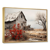 Red Farmhouse Rustic Elegance I - Landscapes Canvas Wall Art