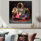 Fashion Bag Glamour Pointillism II - Fashion Canvas Wall Art