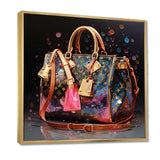 Fashion Bag Glamour Pointillism II - Fashion Canvas Wall Art