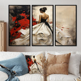 Fashion Red Dress Elegance Unveiled V - Multi-Panels