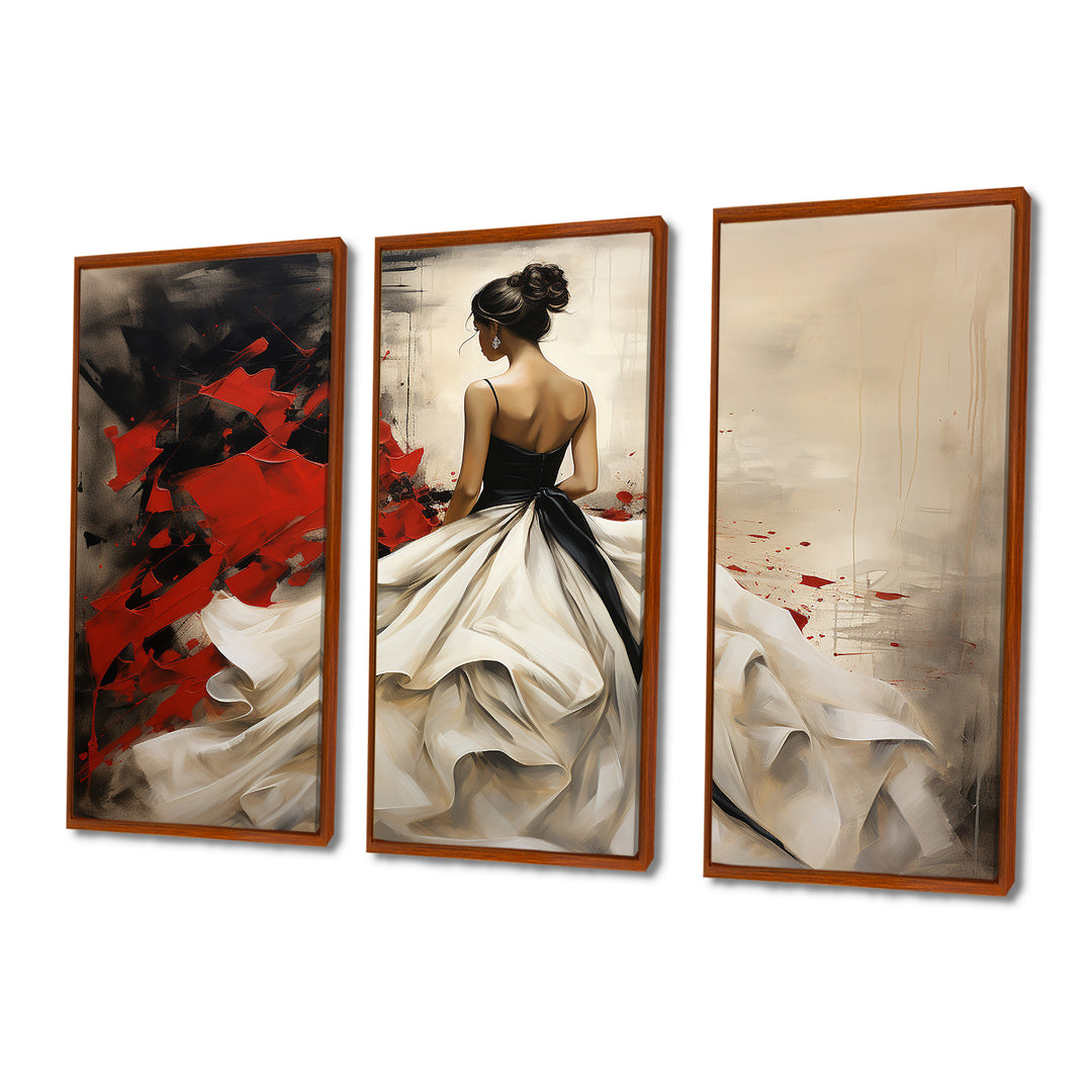 Fashion Red Dress Elegance Unveiled V - Multi-Panels