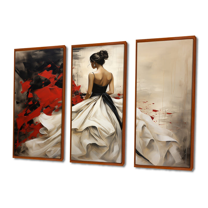Fashion Red Dress Elegance Unveiled V - Multi-Panels