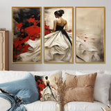 Fashion Red Dress Elegance Unveiled V - Multi-Panels