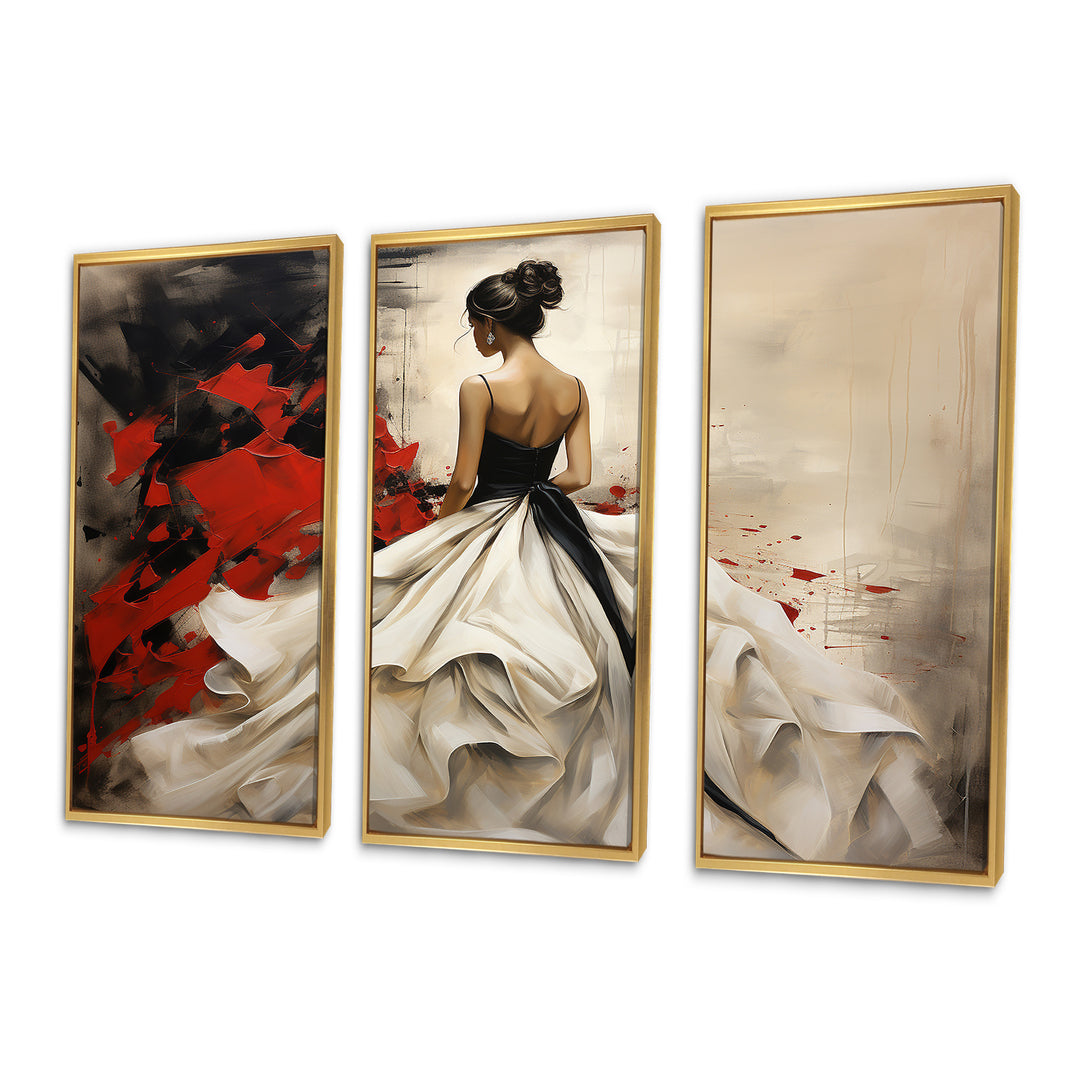 Fashion Red Dress Elegance Unveiled V - Multi-Panels