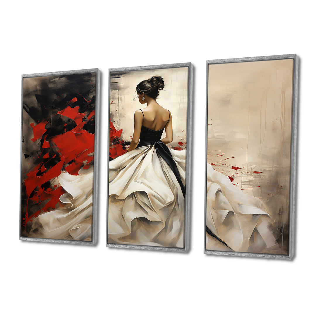 Fashion Red Dress Elegance Unveiled V - Multi-Panels