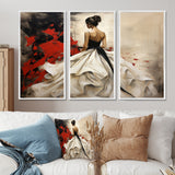 Fashion Red Dress Elegance Unveiled V - Multi-Panels