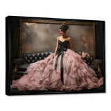 Fashion Pink Dress Elegance Unveiled II - Fashion Canvas Wall Art