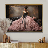 Fashion Pink Dress Elegance Unveiled II - Fashion Canvas Wall Art