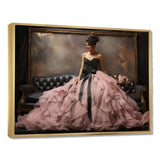 Fashion Pink Dress Elegance Unveiled II - Fashion Canvas Wall Art