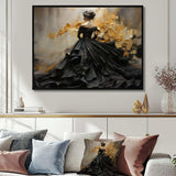 Fashion Elegance Unveiled Gold - Fashion Canvas Wall Art