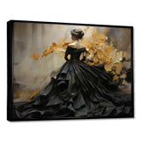 Fashion Elegance Unveiled Gold - Fashion Canvas Wall Art