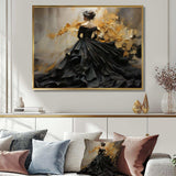 Fashion Elegance Unveiled Gold - Fashion Canvas Wall Art