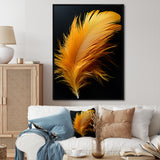 Orange Feather Elegance - Feathers Wall Decor