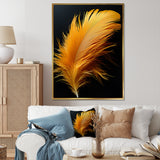 Orange Feather Elegance - Feathers Wall Decor