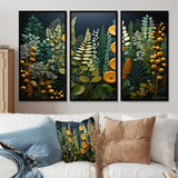 Yellow Ferns Plant Forest Tapestry - Multi-Panels