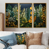 Yellow Ferns Plant Forest Tapestry - Multi-Panels